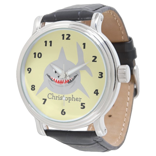 Haifisch-Design Armbanduhr (Schrägansicht)