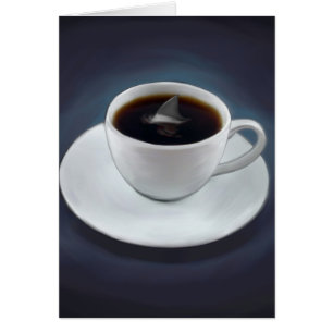 Haifisch-Flossen-Kaffee-Karte