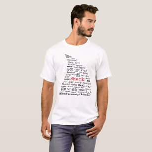 Haifisch-Flossen-mehrsprachiger T - Shirt