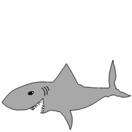 Haifisch! Freistehende Fotoskulptur