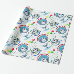 Haifisch-Geburtstagsfeier Geschenkpapier