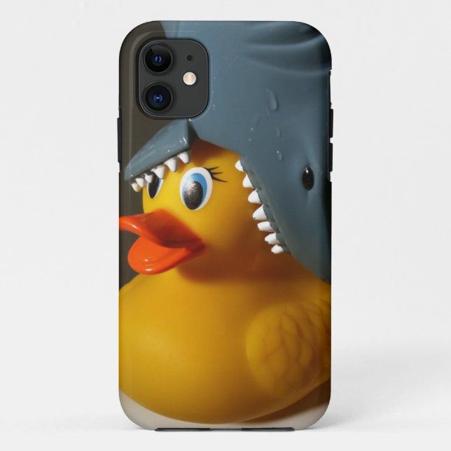 Haifisch-Hut-Gummi-Ente Case-Mate iPhone Hülle (Rückseite)