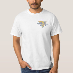 Haifisch-Kennzeichen - Gold u. Grau T-Shirt