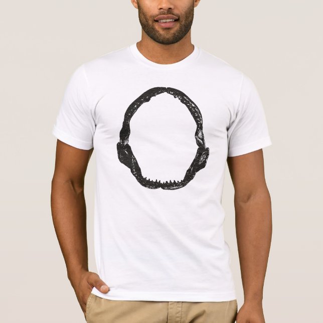 Haifisch-Kiefer-Schwarzes T-Shirt (Vorderseite)