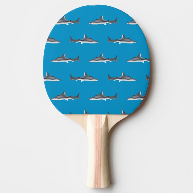 Haifisch-Muster Tischtennis Schläger (Vorderseite)