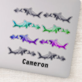 Haifisch nach dem kleineren Fish Clay-Muster Name  Aufkleber