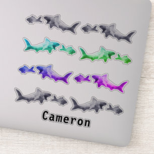 Haifisch nach dem kleineren Fish Clay-Muster Name  Aufkleber