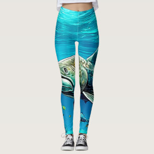 Haifisch-Ozean-Raubtier-Kunst Leggings