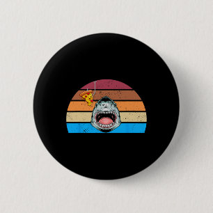 Haifisch Pizza Retro Vintage Pizzeria Pizzaiolo Button