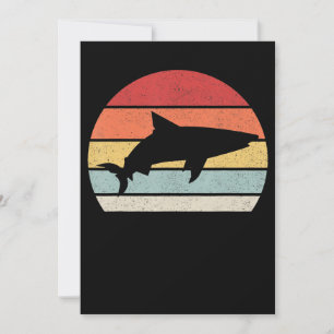 Haifisch Retro Vintage Geschenke Feiertagskarte