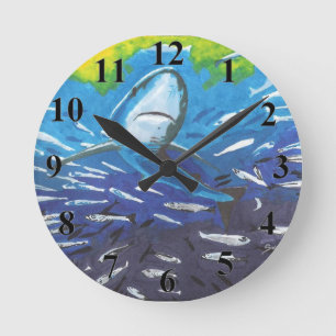 Haifisch Runde Wanduhr