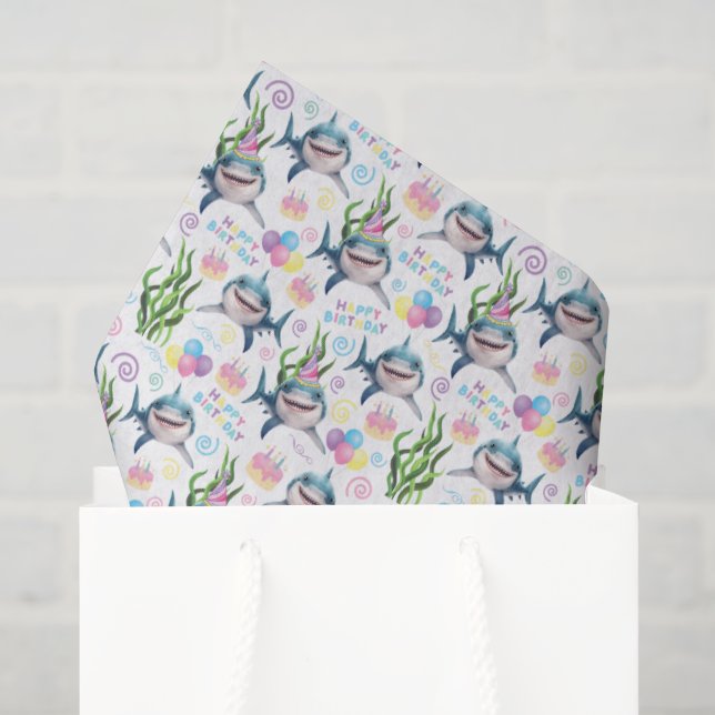 Haifisch-Seidenpapier Seidenpapier (Geschenk Tasche)