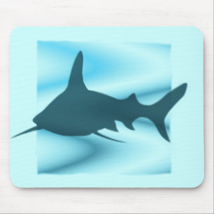 Haifisch-Silhouette Mousepad