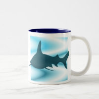 Haifisch-Silhouette Tasse