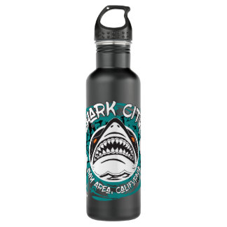 Haifisch-Stadtaquamariner Grunge Waterbottle Edelstahlflasche