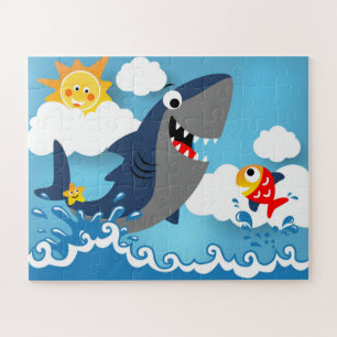 Haifisch Sternfisch Meeresleben Kinderpuzzle Puzzle