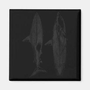 Haifisch-Surfbrettflossendesign cooler Surfer Ozea Magnet