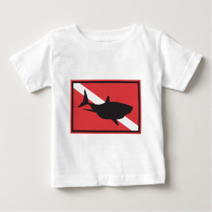 Haifisch-Tauchflaggen-Baby Baby T-shirt
