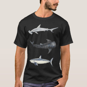 Haifisch-Trio: Hammerhai, Walhai und Makohai T-Shirt