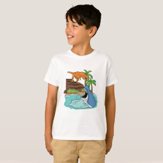 Haifisch und Dinosaurier für Jungen T-Shirt