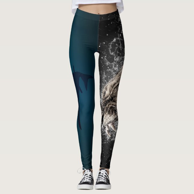 Haifisch-und Löwin-Leggings Leggings (Vorderseite)
