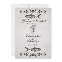 Haifisch- und Quallen-Strandhochzeit im Vintage-St