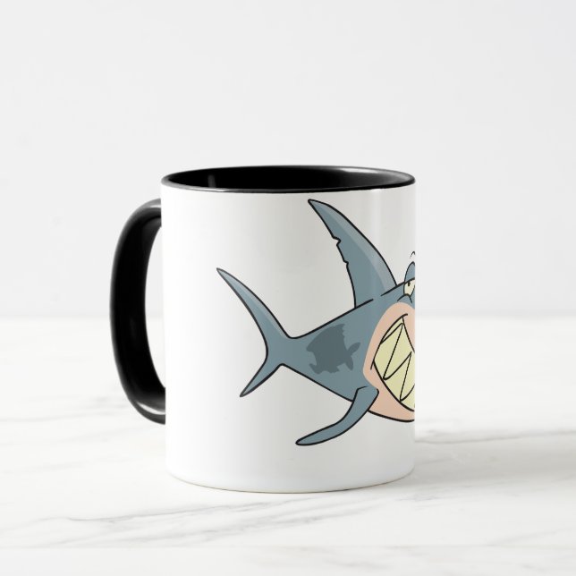Haifisch unter Verwendung einer Toothpick-Tasse Tasse (Vorderseite Links)