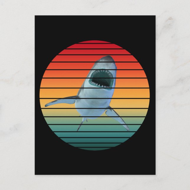 Haifisch Vintag Postkarte (Vorderseite)