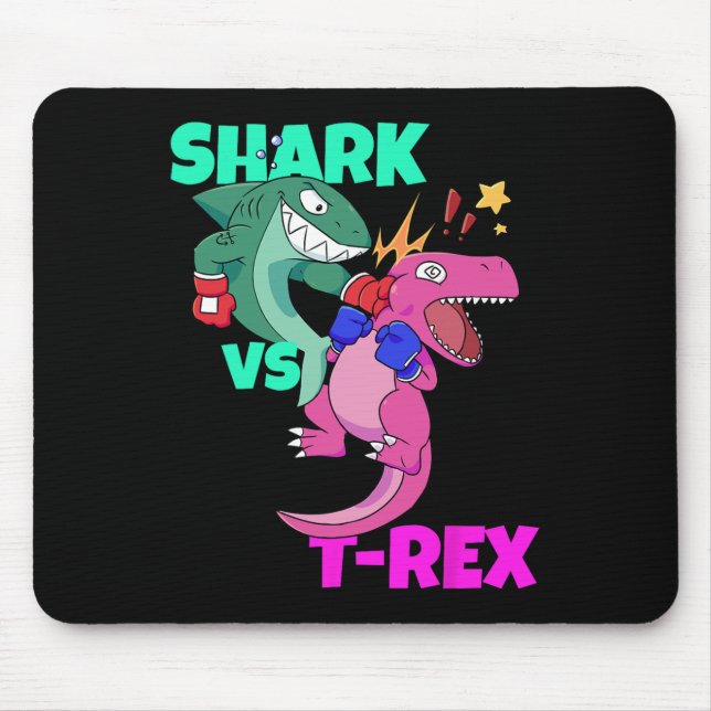 Haifisch vs. Dinosaurier T Rex Boxhandschuhe für K Mousepad (Vorne)