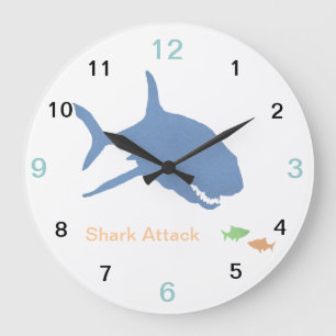 Haifisch-Wanduhr Große Wanduhr