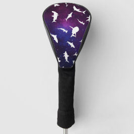 Haifisch-weißer Schatten auf der Dunklen Galaxie Golf Headcover