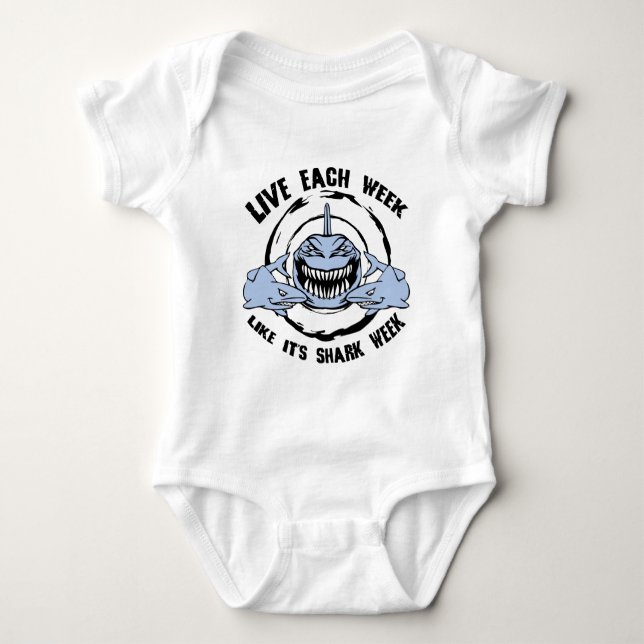 Haifisch-Woche Baby Strampler (Vorderseite)
