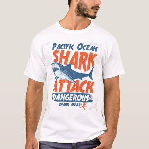 Haifischangriff T - Shirt des pazifischen Ozeans