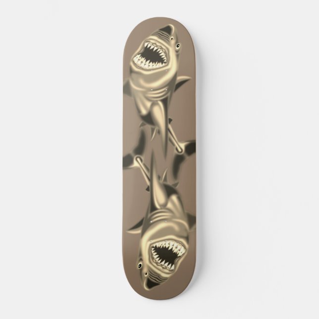 Haifische Skateboard - Benutzerdefinierte Farben (Vorderseite)