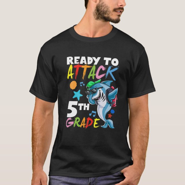 Haifischfisch bereit, den 5. T-Shirt (Vorderseite)