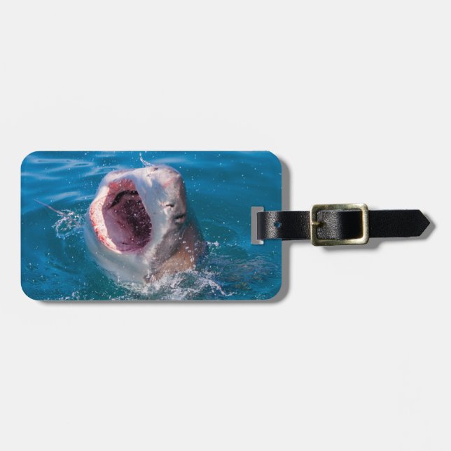 Haifischfisch Foto Gepäckmarke Gepäckanhänger (Vorderseite horizontal)