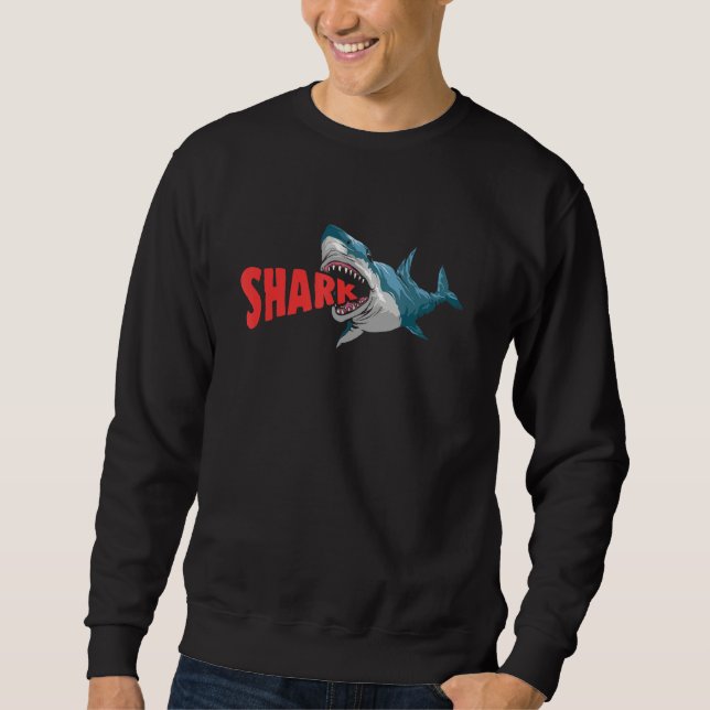 Haifischfisch Meeresaquatics Beach Fish Predator u Sweatshirt (Vorderseite)
