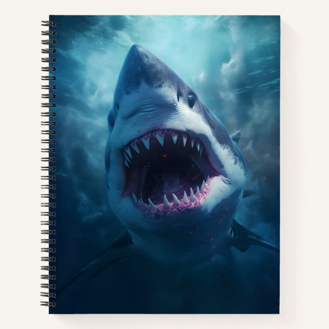 Haifischfisch Phantastischer Ozean Notizbuch (Vorderseite)