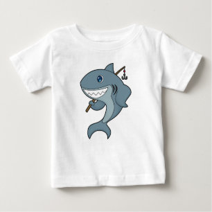 Haifischfischfischerei - Fischfangstange Baby T-shirt