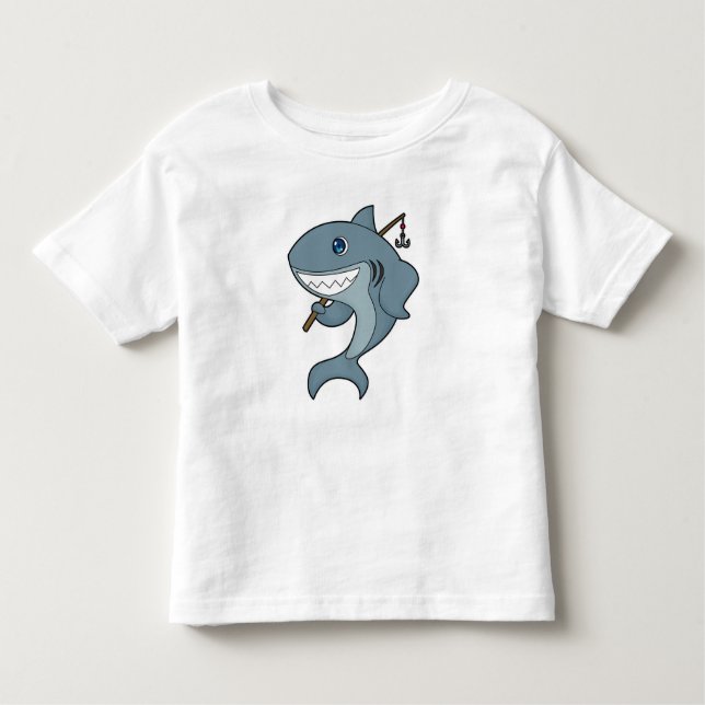 Haifischfischfischerei - Fischfangstange Kleinkind T-shirt (Vorderseite)