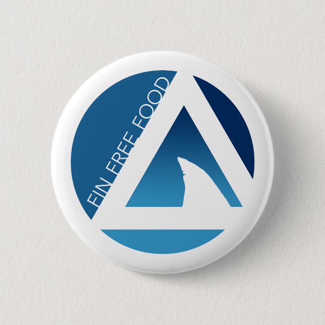 Haifischflossen-freie Nahrungskreise Button (Vorderseite)