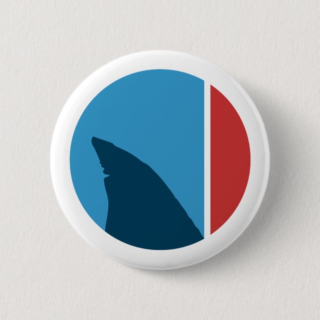 Haifischflossenkreis Button (Vorderseite)
