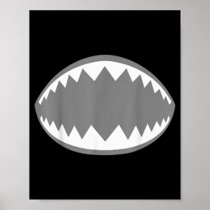 Haifischkiefer-Shirt Erwachsene Kinder Männer Frau Poster