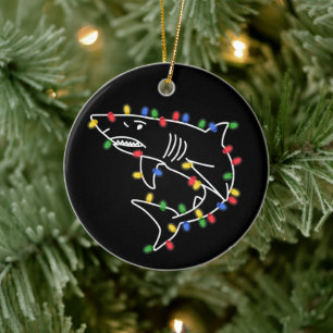 Haifischliebhaber Baum Weihnachten Xmas Haustier T Keramik Ornament