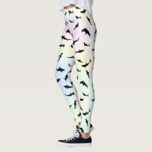 Haifischwal im Verlauf des Regenbogens Leggings