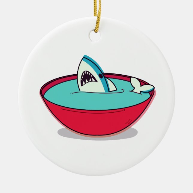 Haiflossensuppe Keramik Ornament (Vorne)