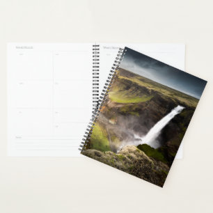 Haifoss Waterfall Sommer in Island Planer