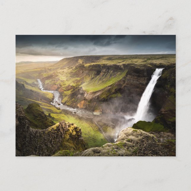 Haifoss Waterfall | Sommer in Island Postkarte (Vorderseite)
