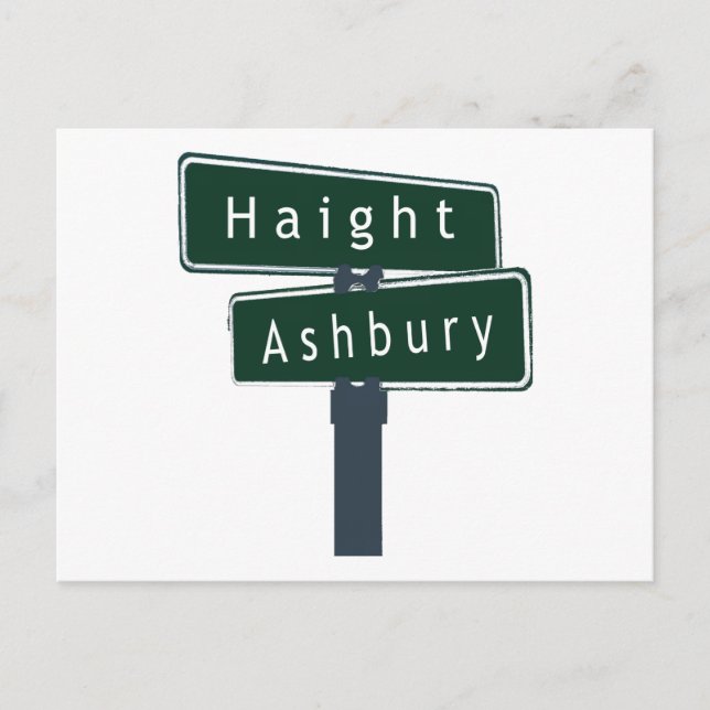 Haight Ashbury Classic Street Sign Postkarte (Vorderseite)