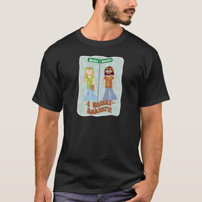 Haight Ashbury Niedlich Cartoon Character Design T-Shirt (Vorderseite)